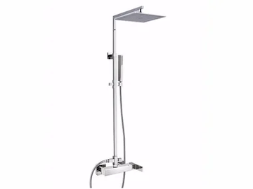 PABLOLUX - F9808WC-SQ - Wall-mounted shower panel with overhead shower by Rubinetteria Giulini - view 2